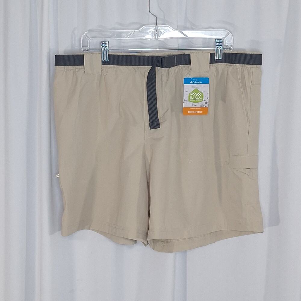 Columbia Women's Cargo Shorts XL Sandy River Khaki Nylon UPF Hiking 6" NWT